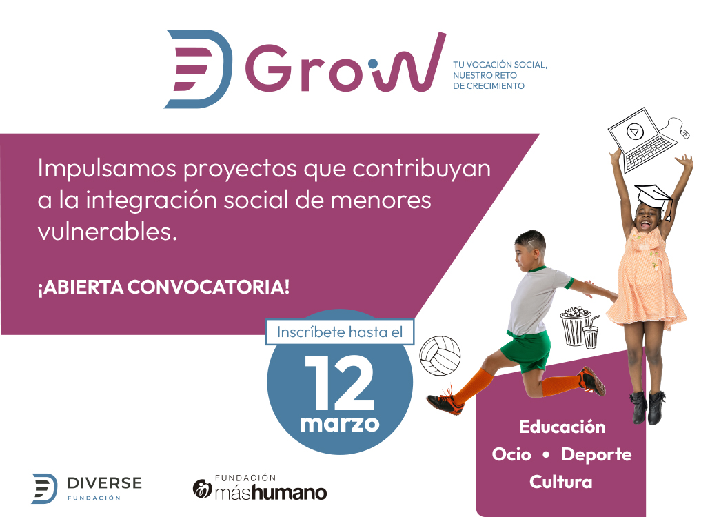 DGrow, nueva convocatora para apoyar proyectos que contribuyan a la integracion de menores vulnerables